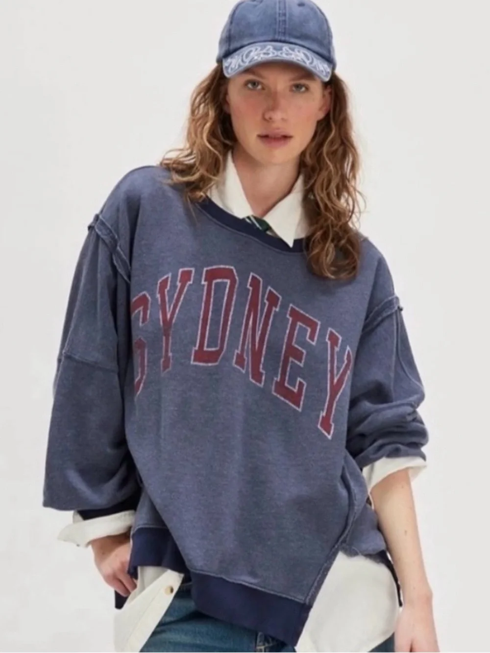 NWT Free People Sydney Graphic Camden Sweatshirt